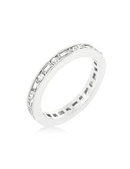 Alternating Cubic Zirconia Eternity Band Ring