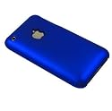 Electric blue hard-back case + screen protector - for iPhone 3G