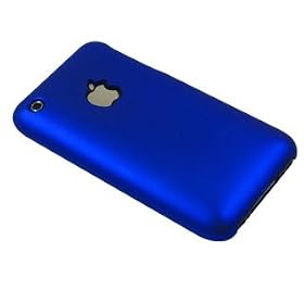 Dark Blue Hard Case Back Cover For Iphone 3G / 3GS PART OF THE QUBITS ACCESSORIES RANGE