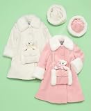 Trilogi Little Girl Classic Wool Swing Coat with Hat