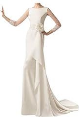 Lace Sheer Chiffon Natural   Waistline Wedding Party Dress 