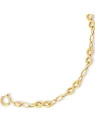 Textured Infinity and Polished Link Bracelet
