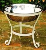 Oakland Living 20'' Stainless Steel Ice Bucket with Stand - Stainless Steel Iron