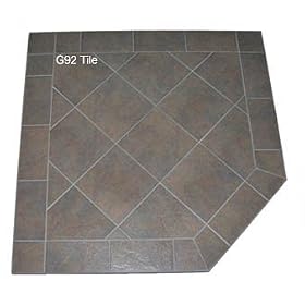Kalvin International SP8-1912 36 x 36 Corner Hearth Pad - Standard Edge by Kalvin International
