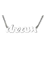 925 Sterling Silver Script DREAM Pendant Necklace