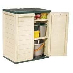 Universal-Schrank Gartenschrank ca. 75 x 50 x 91.6 cm / Farbe beige/gr�n !!!