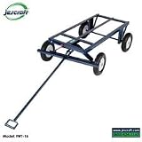 Jescraft FWT-16FF Four Wheel Utility Trailer - 30" x 60" Deck with 16" Flat Free Tires (1000# Cap.)
