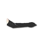 Luxurious Black Velvet Gloves, Opera Length