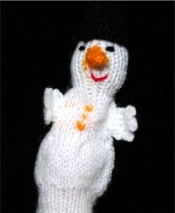Childrens Toyshop  Toys : Finger Puppet Educational Toy Hand Knit Soft Wool FP_SNOWMAN