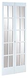 American Wood Products 852720WT 527 Traditional Divided Glass 24 by 80-Inch Bifold Prefinished, White