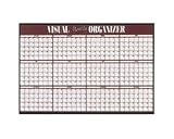 Visu-Board 12-Month Planner w/4 Markers, 32wx21-1/2h Black Frame/Gold Trim VIOVB4426