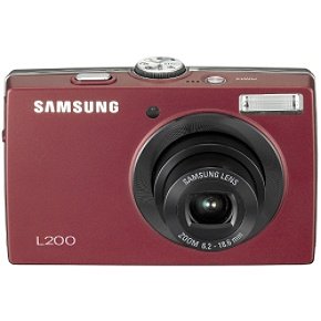 Samsung L200 10MP Digital Camera with 3x Optical Zoom (Red)