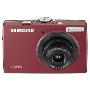 Samsung L200 10MP Digital Camera with 3x Optical Zoom (Red)
