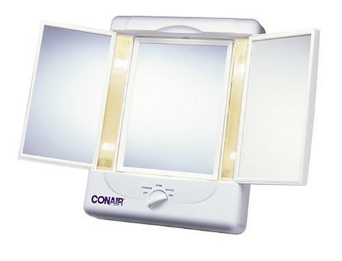 Conair TM7L-320 Illumina Three panel Make-up Mirror w/4 Light Settings