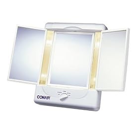 Conair TM7L-320 Illumina Three panel Make-up Mirror w/4 Light Settings