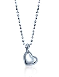 Alex Woo Mini Addition Heart Chain in Sterling Silver Pendant Necklace , 16"