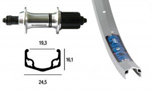 H-Rad 28x1.75RM-30 Kass.7-f.SSP 36LCyber 10 silber.Niro-Spei.