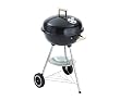 Grillchef 042366 Holzkohle-Kugelgrill ca. 44cm, schwarz emailliert
