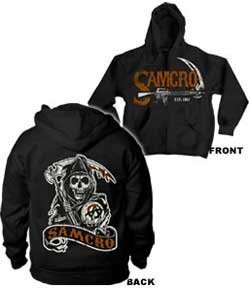 SONS OF ANARCHY -- SAMCRO -- 2-SIDED AUTHENTIC HOODIE, Small On Sale