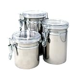 Three Piece Stainless Steel Kitchen Canister Set