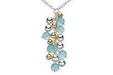 Sterling Silver Blue Chalcedony Necklace