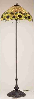 Meyda Tiffany 64 High Wicker Sunflower Floor Lamp 47996