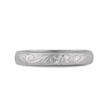 Handmade Paisley Floral Wedding Band in .925 Sterling Silver