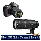 Nikon - D90 DX-Format CMOS Sensor DSLR 12.3 MP, 3" VGA LCD, Live View, ISO  ....
