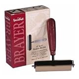 Hard, Synthetic Rubber Brayer, 4"" wide #51