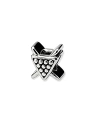 Pool Balls and Cues Charm in Silver for 3mm Charm Bracelets