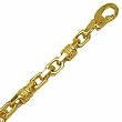 14Kt Yellow Gold Fancy Bullet Men's Bracelet