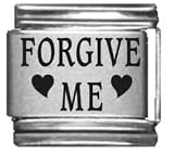 Clearly Charming Forgive Me Laser Etched Italian Charm