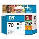 HP 70 Matte Black and Cyan Printhead for Use In Select Photosmart Professional P