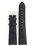 Watch Band Genuine Crocodile Black Built-In Spring Bars Ladies Length 16 millimeter
