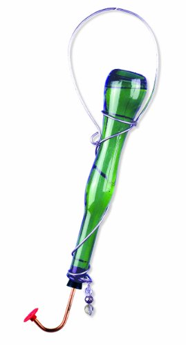 Sunset Vista Green Glass Hummingbird Feeder