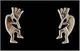 14kt Gold Kokopelli Earrings, #TP144