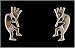 14kt Gold Kokopelli Stud Earrings, #TP144