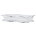 12" Rubbed White Wood Shelf