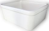 LUXExclusive Kitchen Sink AF-AB507. 19 1/2'' L x 15 3/4'' W x 8'' H, White, Ceramic