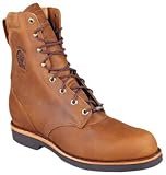 Chippewa Mens 8 Inch Plain Toe Casual Lace Up Boots Aged Regina Boots