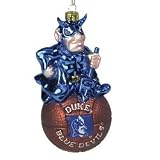 Duke Glass Mascot Basketball 5 Ornament