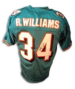 Ricky Williams Signed Miami Dolphins Teel Jersey