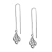 Sterling Silver Celtic Knot Threader Earrings