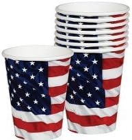 Patriotic Flying Colors Paper Hot/Cold Cups 9 oz (pack of 32)