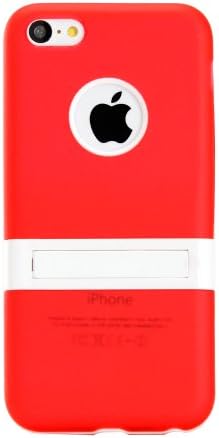 Gearonic PC TPU Case with Stand for iPhone 5C  - Non-Retail Packaging - Red