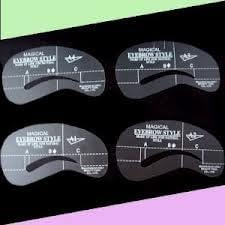 Set Of 4 Eyebrow Eye Brow Shaping Stencils get that hd brow shape yourself by Magical
