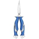 Cuda 8.5-Inch Titanium Bonded Bent Needle Nose Pliers, Blue