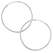 MBLife 925 Sterling Silver Polished Finish Large Endless Hoop Earrings (2mm Tube, 70mm Diameter)