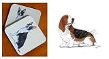Basset Hound Beverage Coaster Set