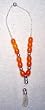 Worry Beads - Komboloi, Orange with Silver